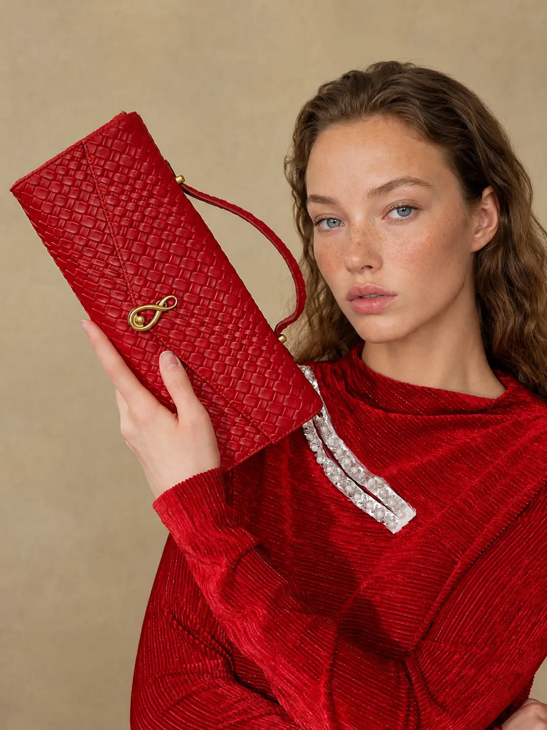 Bolsa Feminina Transversal Vermelha Celestine
