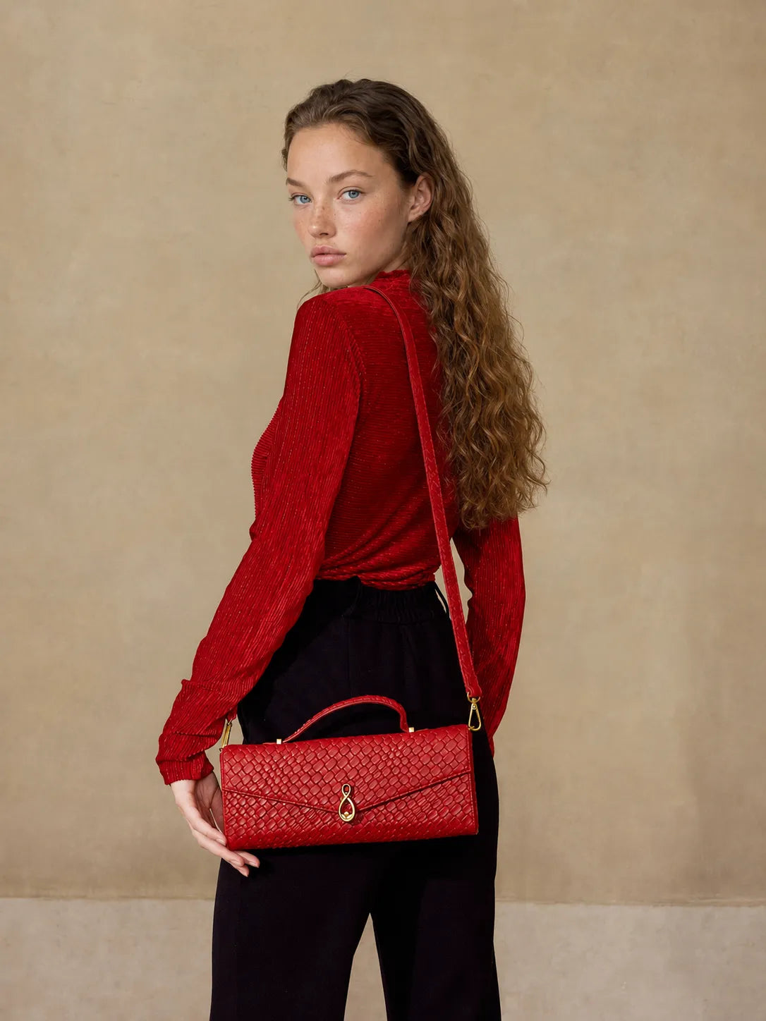 Bolsa Feminina Transversal Vermelha Celestine