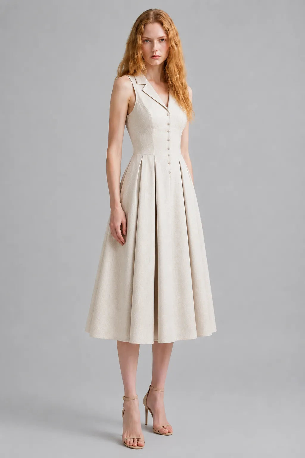 Vestido Branco Midi Margaux