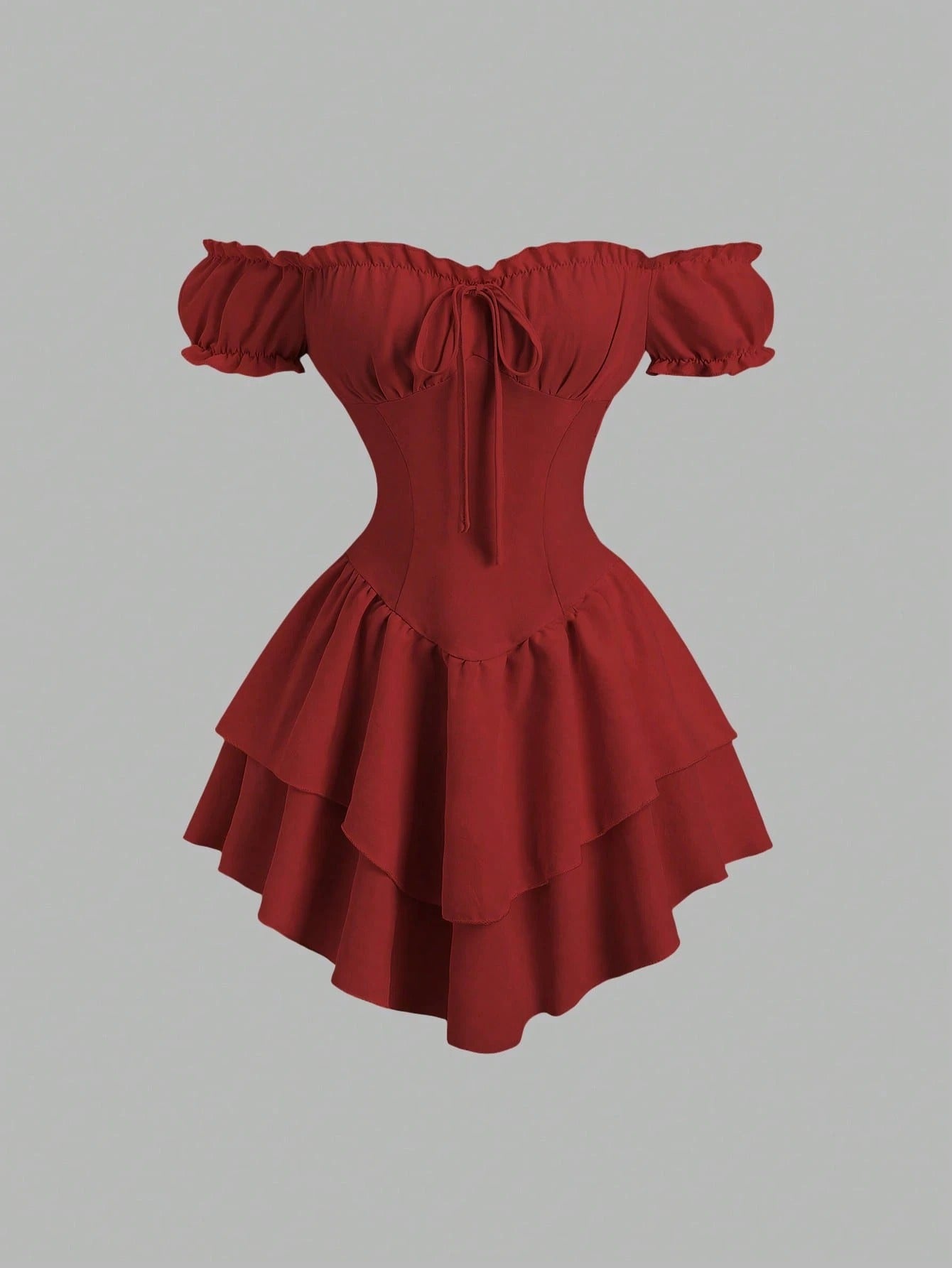 Vestido Curto Vinho Cressida