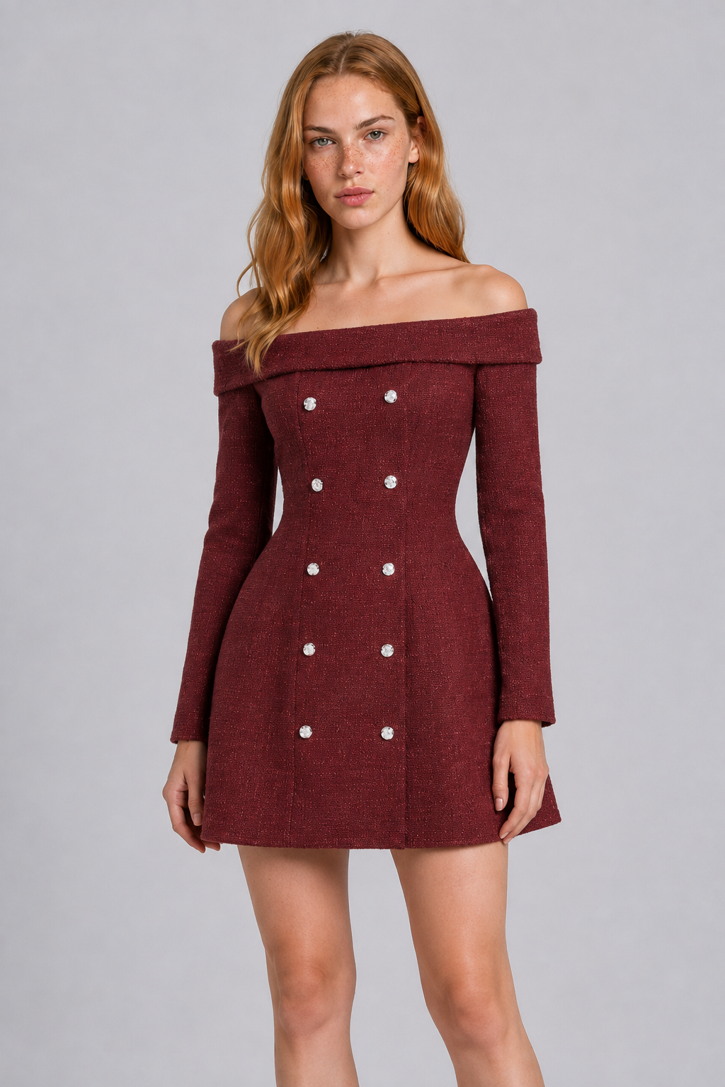 Vestido Curto Vinho Isadora