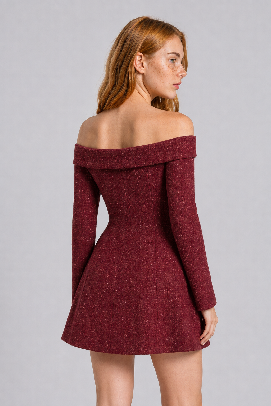Vestido Curto Vinho Isadora