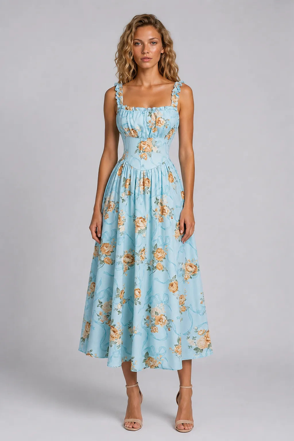 Vestido Longo Floral Briseida