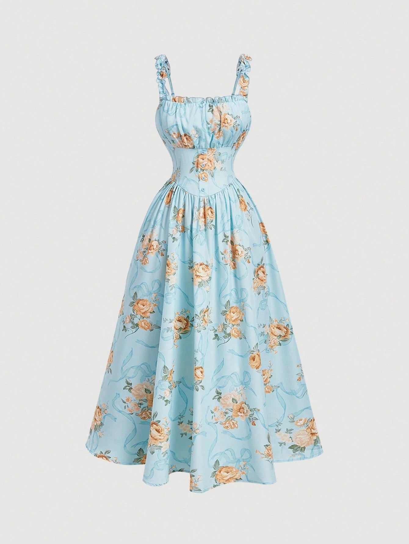 Vestido Longo Floral Briseida