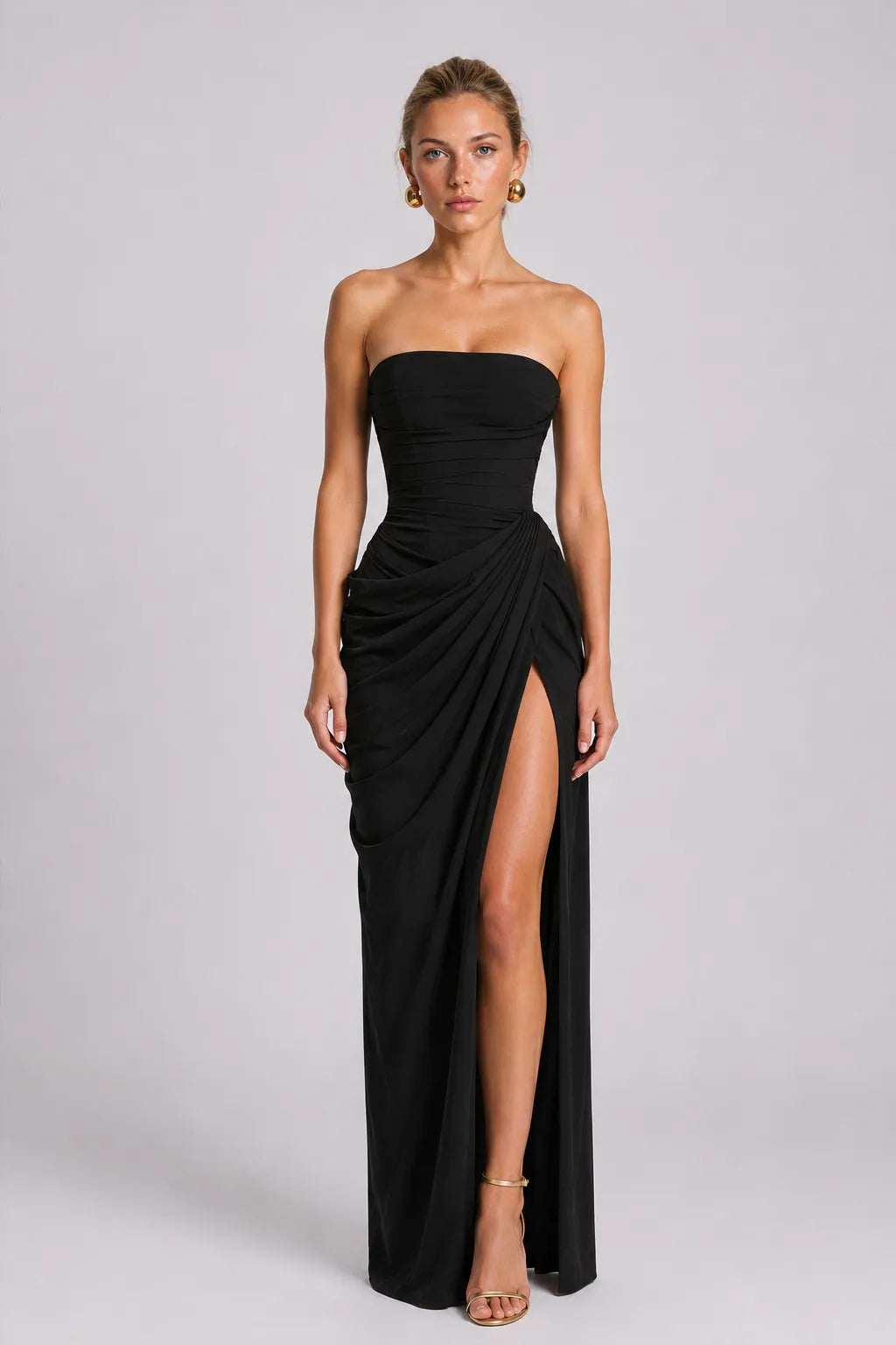 Vestido Longo Preto Cordélia