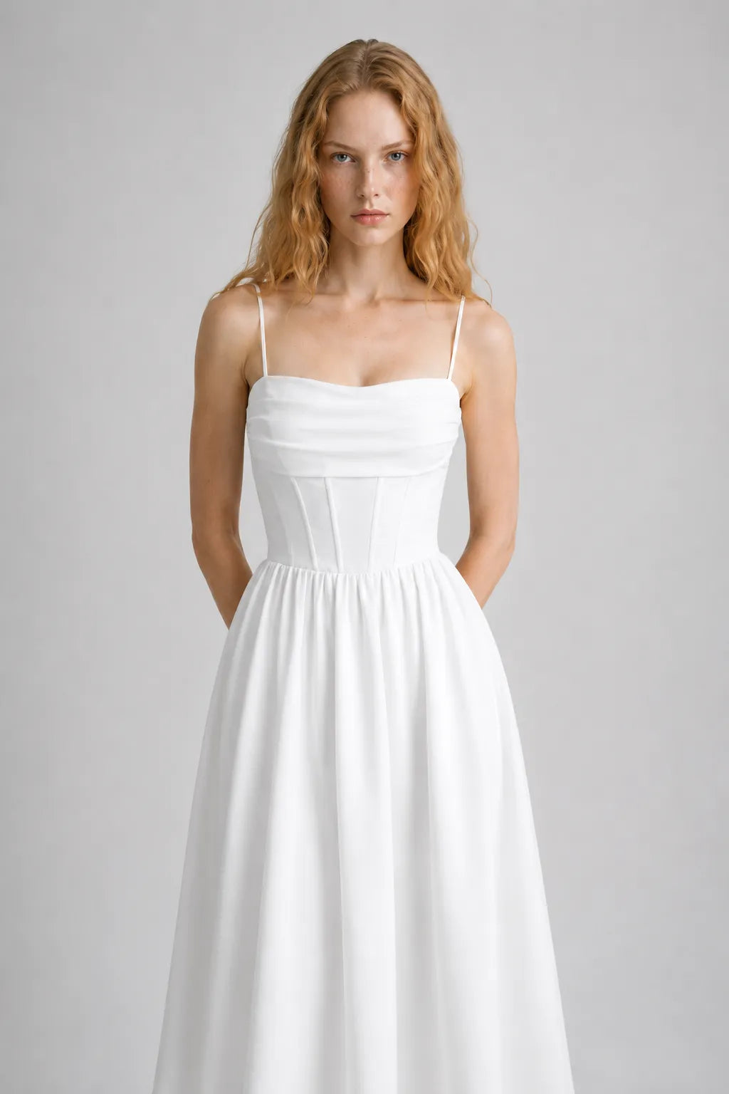 Vestido Midi Branco Emmeline