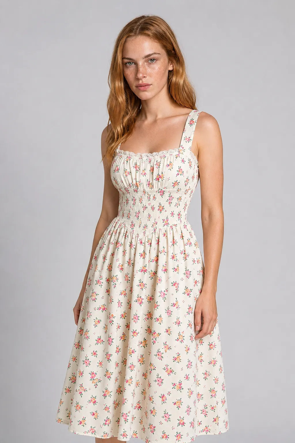 Vestido Midi Floral Samira
