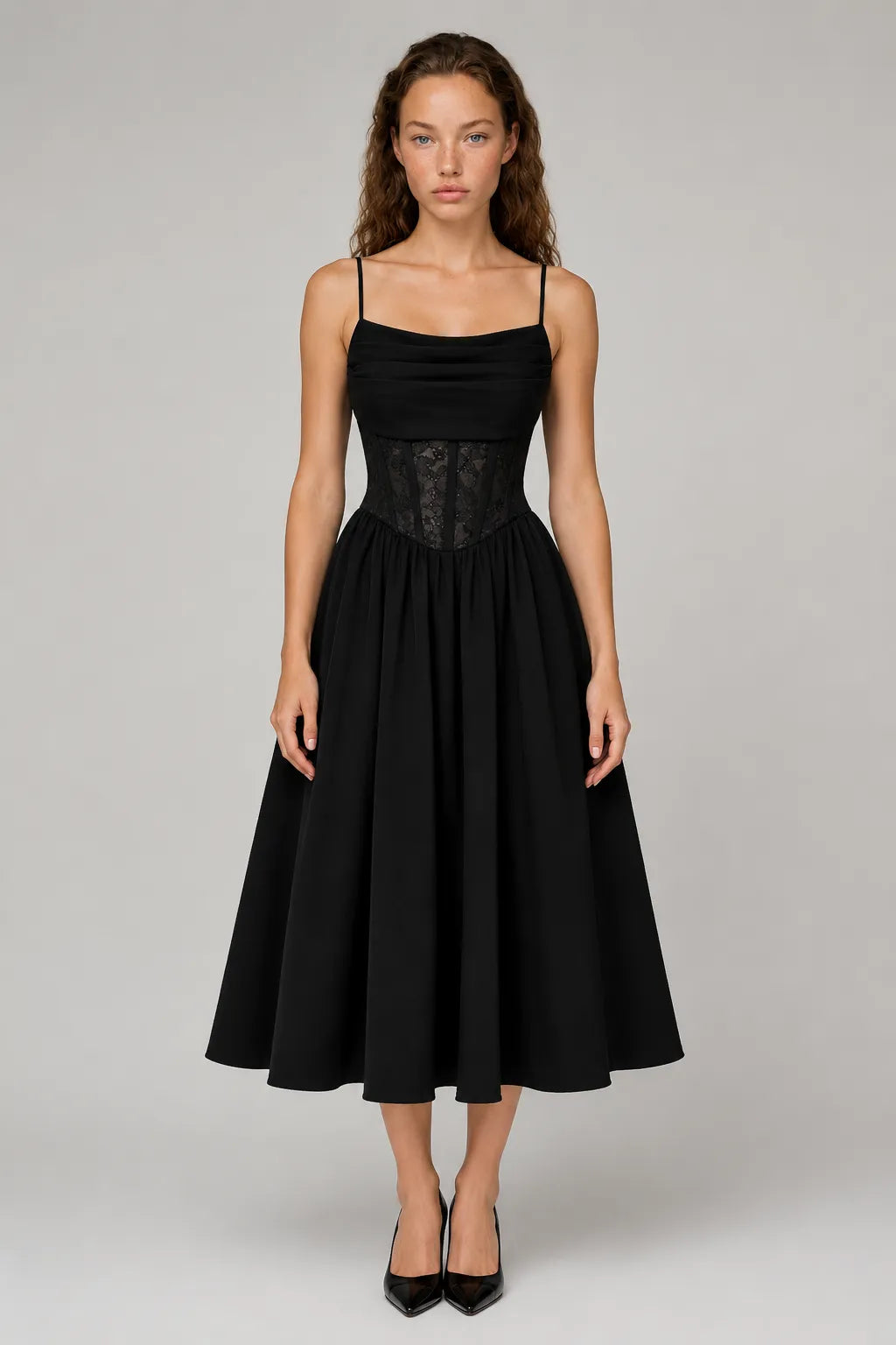 Vestido Midi Preto Isabeau