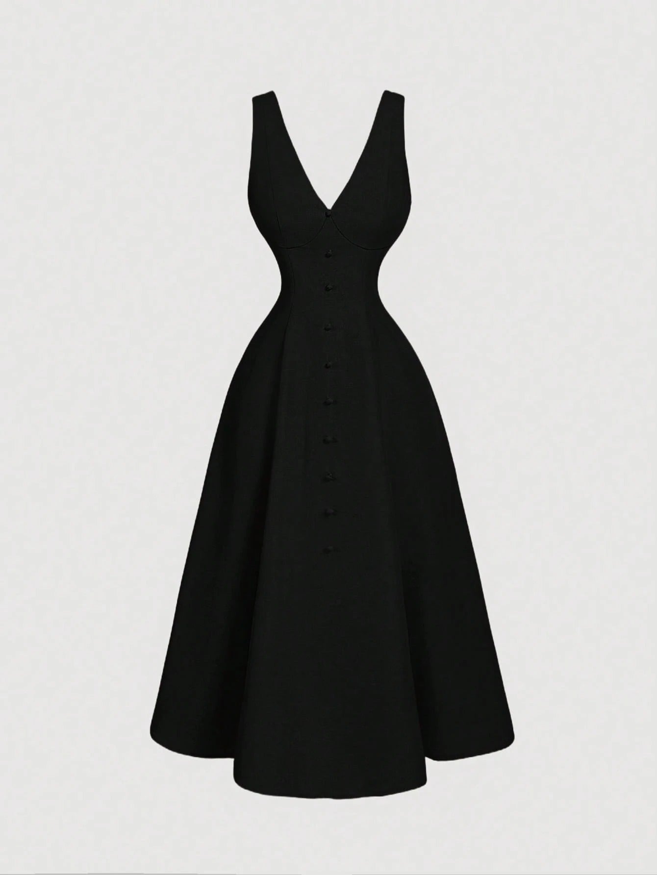 Vestido Midi Preto Lavinia