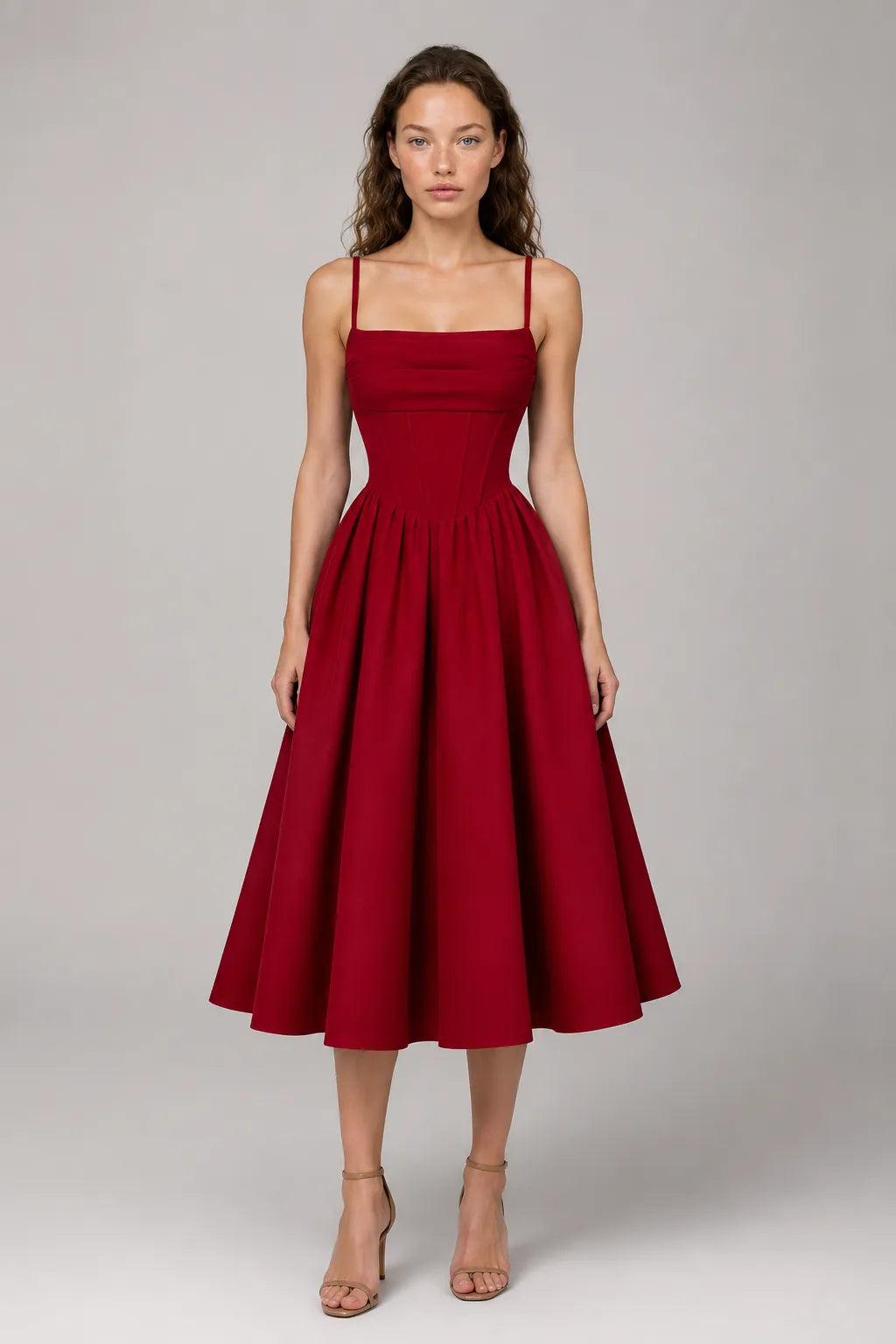 Vestido Vermelho Midi Antonella