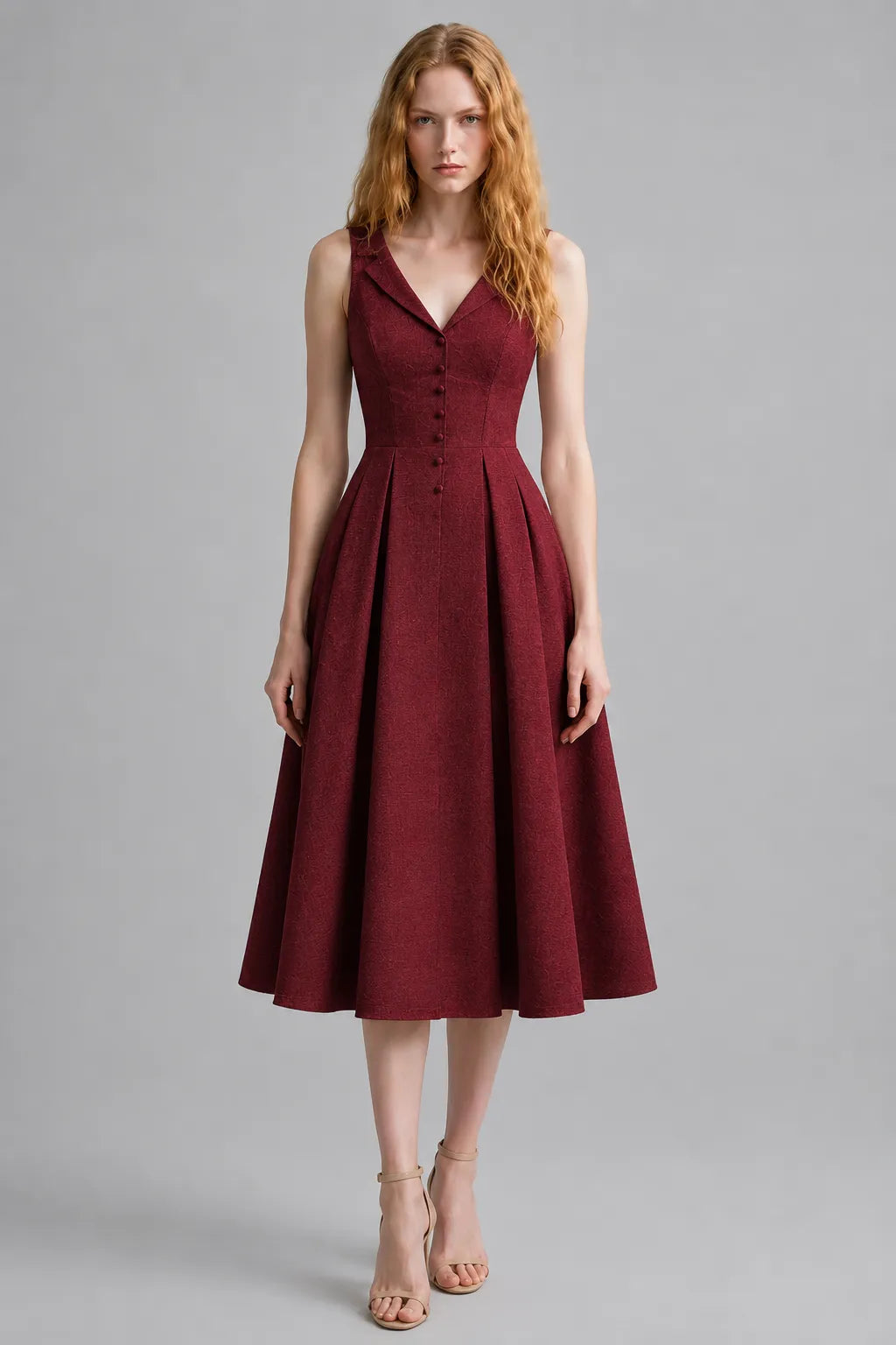 Vestido Vermelho Midi Celestine