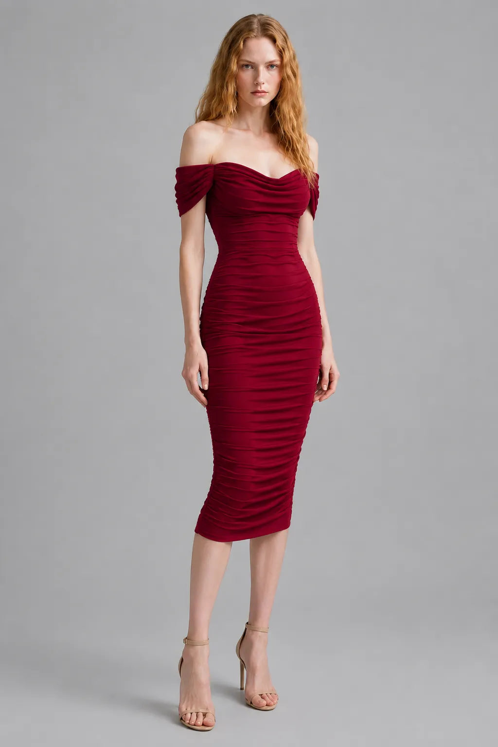 Vestido Vermelho Midi Élodie