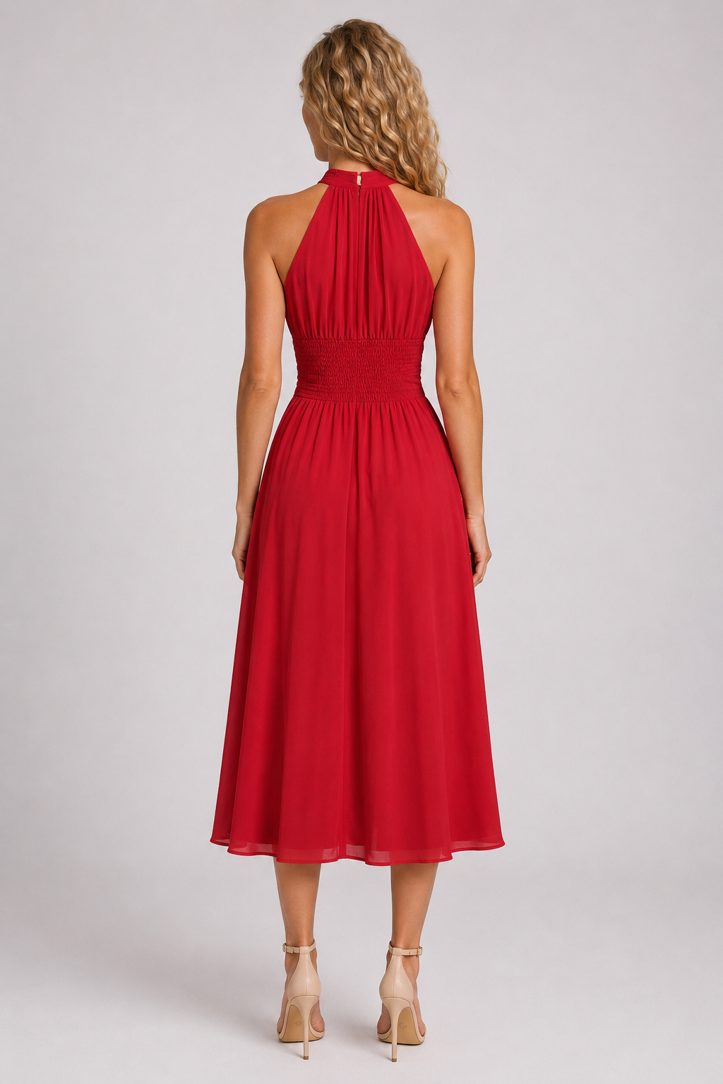Vestido Vermelho Midi Rosalie