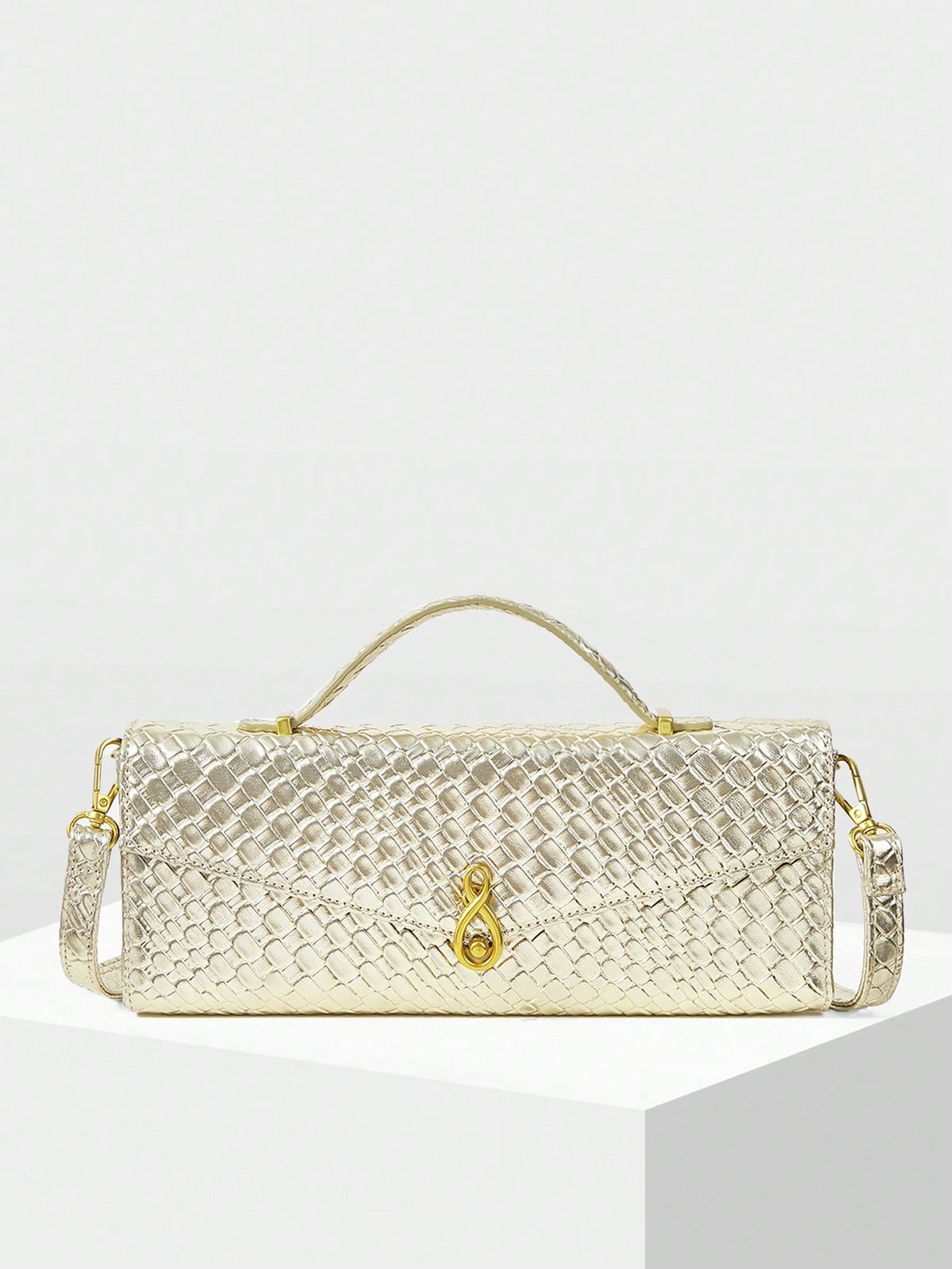 Bolsa Feminina de Couro Dourada Aurélie