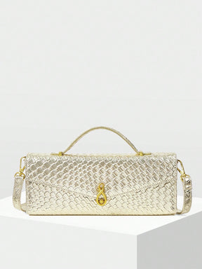 Bolsa Feminina de Couro Dourada Aurélie