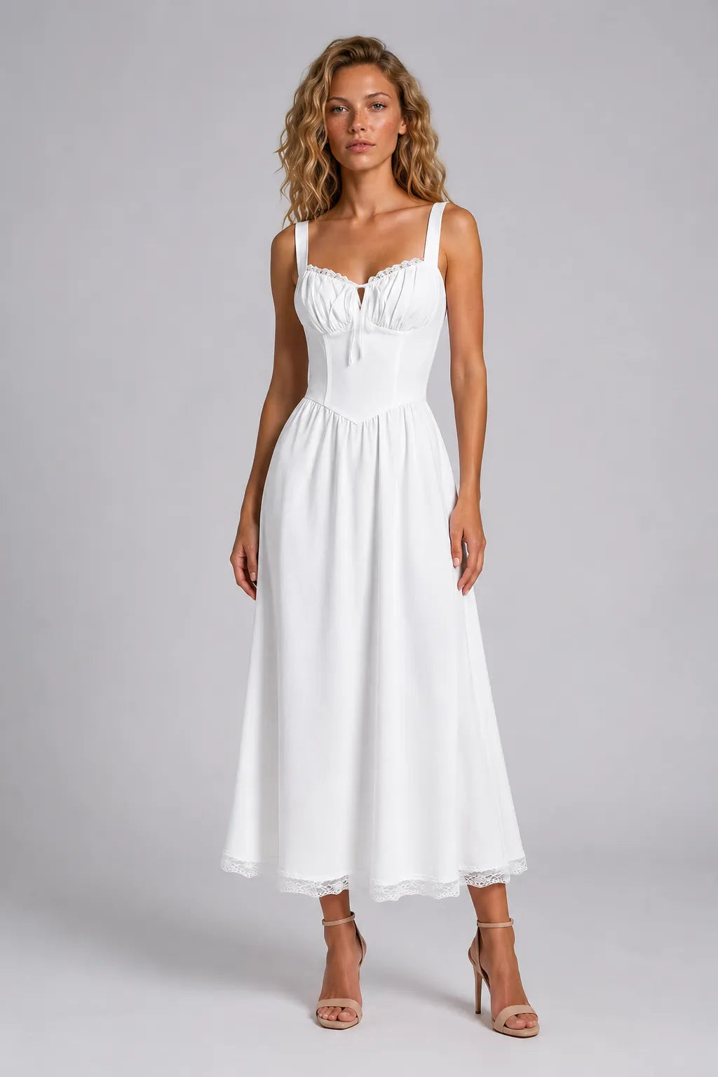Vestido Branco Midi Amélie