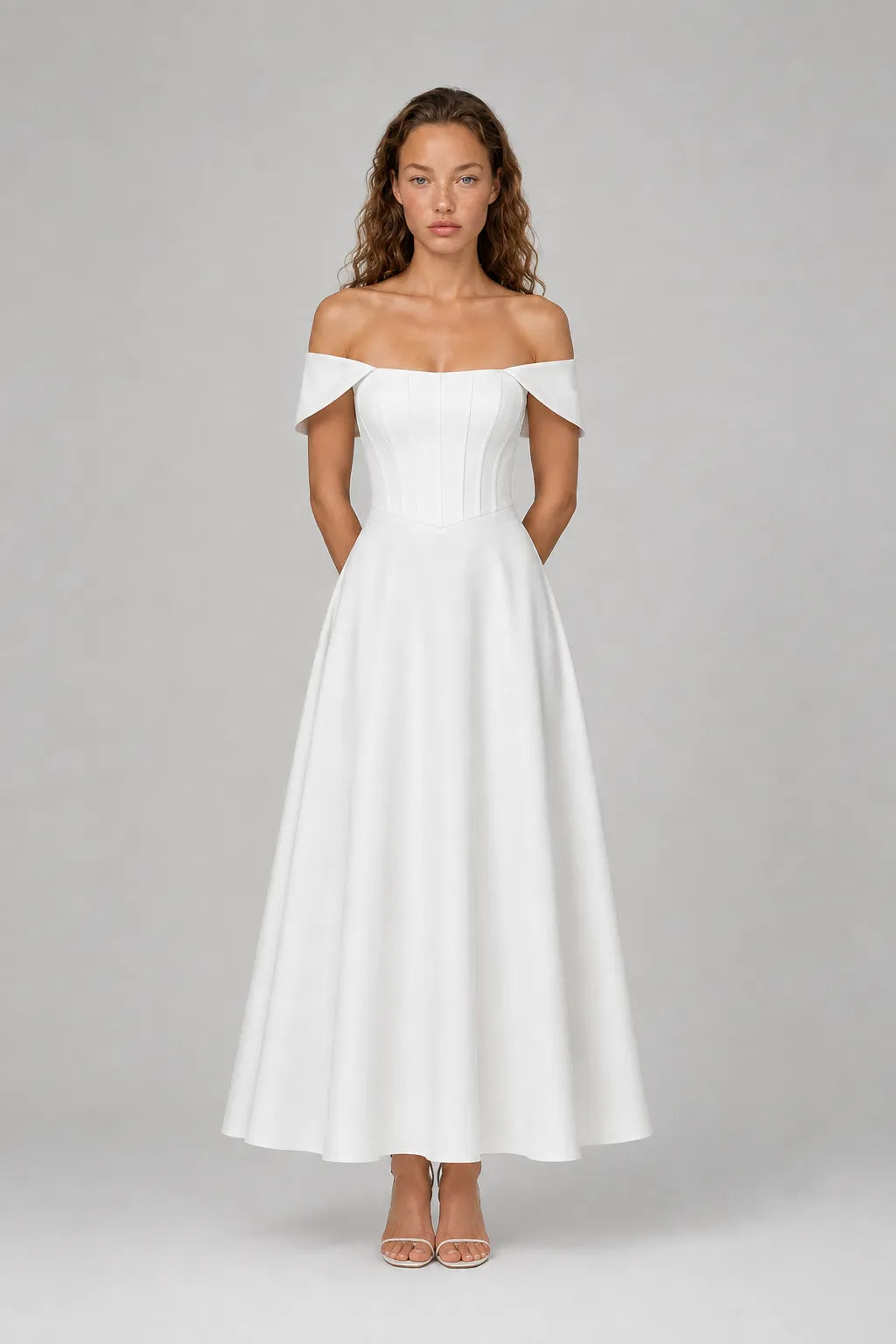 Vestido Branco Midi Delphine