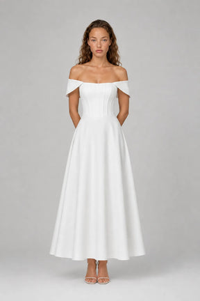 Vestido Branco Midi Delphine