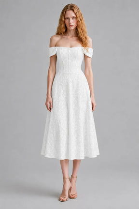 Vestido Branco Midi Lavínia