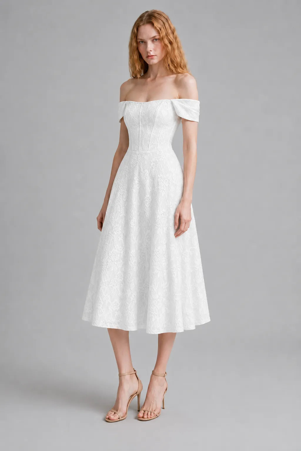 Vestido Branco Midi Lavínia