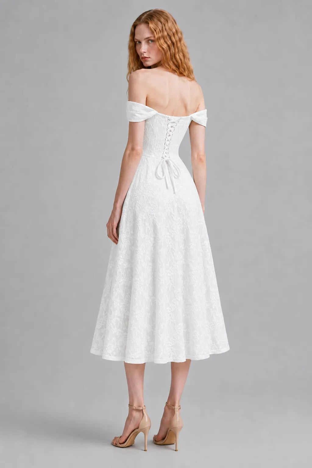 Vestido Branco Midi Lavínia