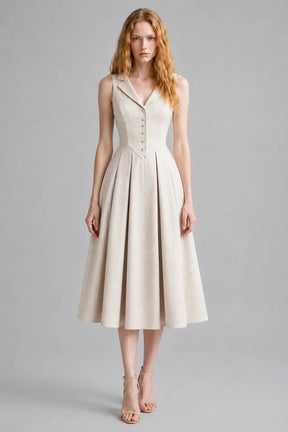 Vestido Branco Midi Margaux