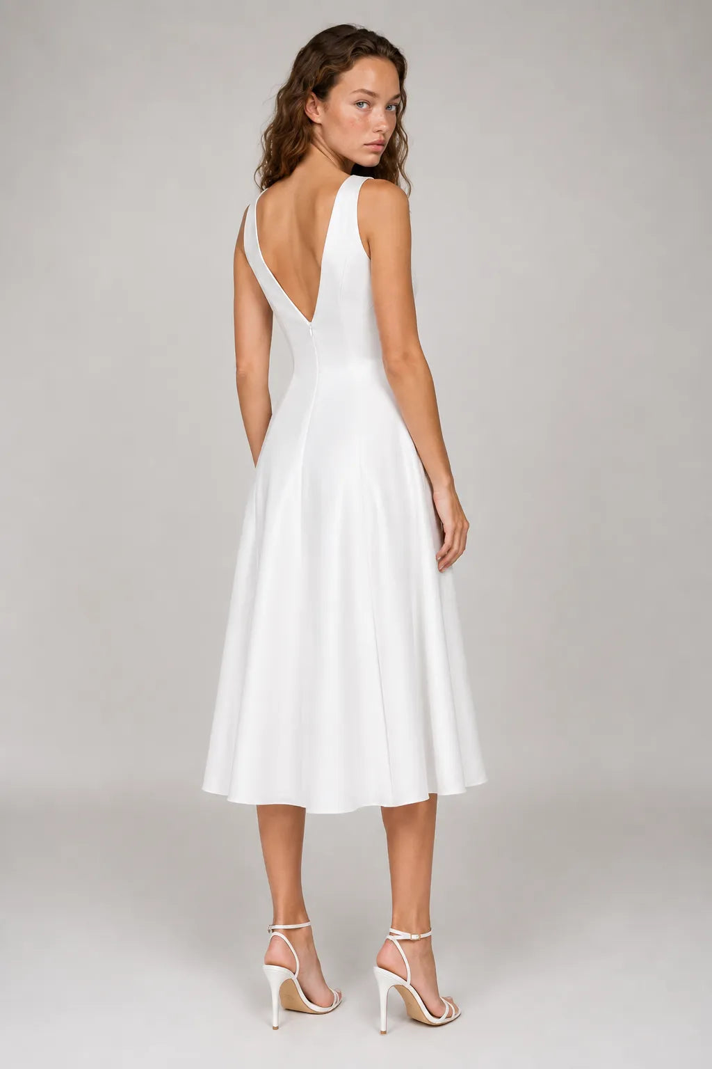 Vestido Branco Midi Seraphine