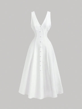 Vestido Branco Midi Seraphine