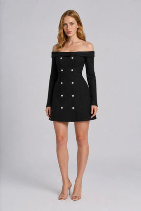 Vestido Curto Preto Celestine