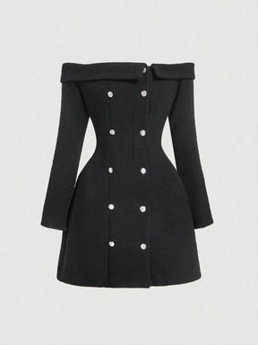 Vestido Curto Preto Celestine