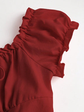 Vestido Curto Vinho Cressida