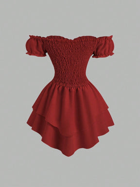 Vestido Curto Vinho Cressida