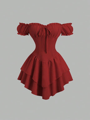 Vestido Curto Vinho Cressida