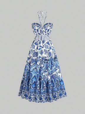 Vestido Floral Longo Ondine