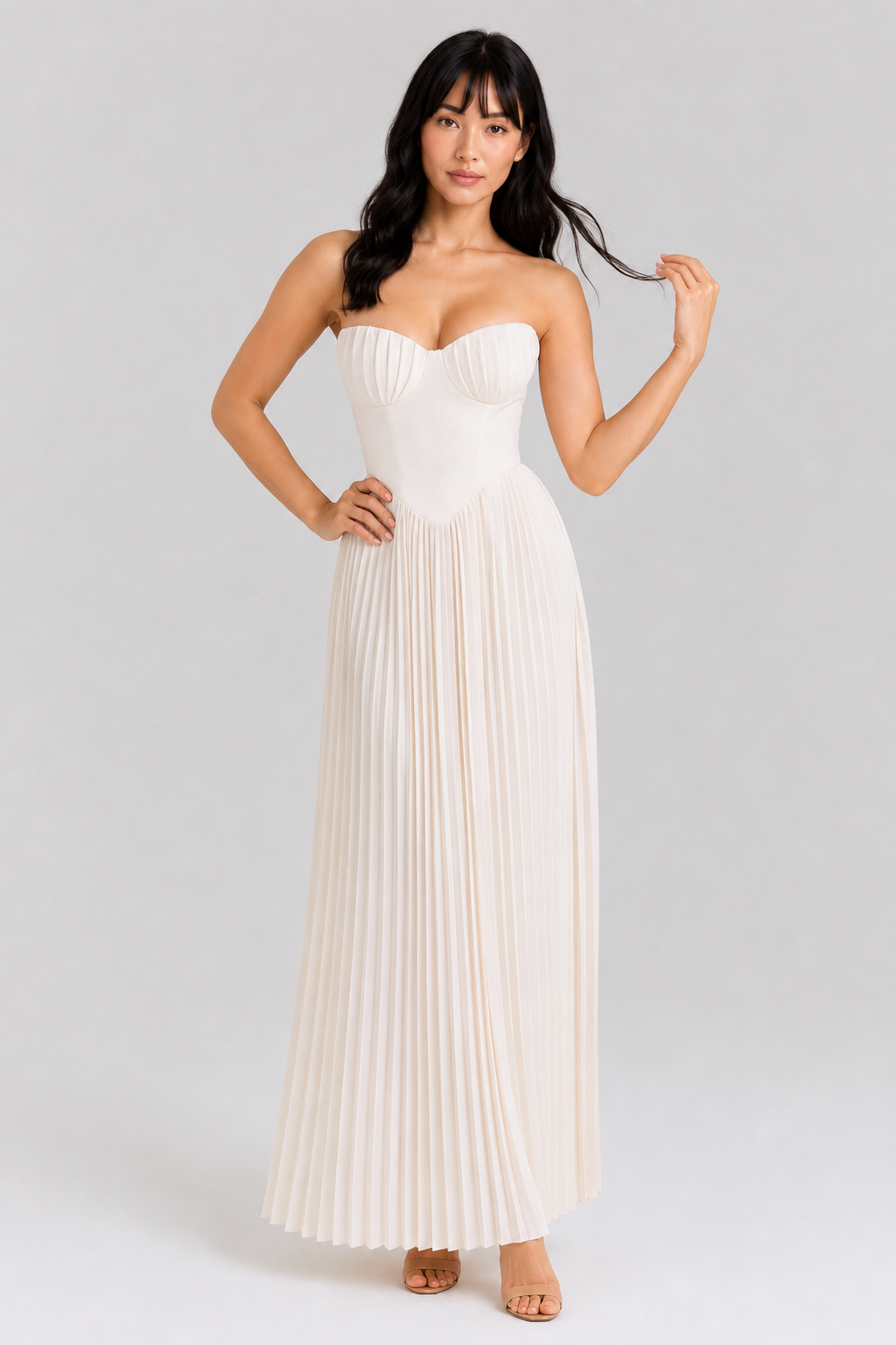 Vestido Longo Branco Clarisse