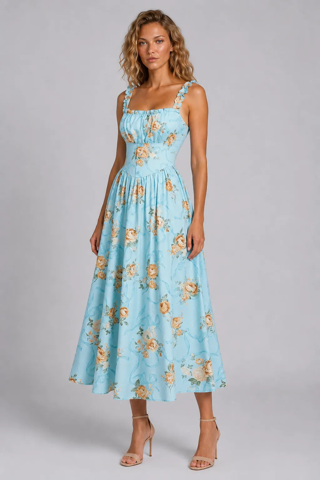 Vestido Longo Floral Briseida