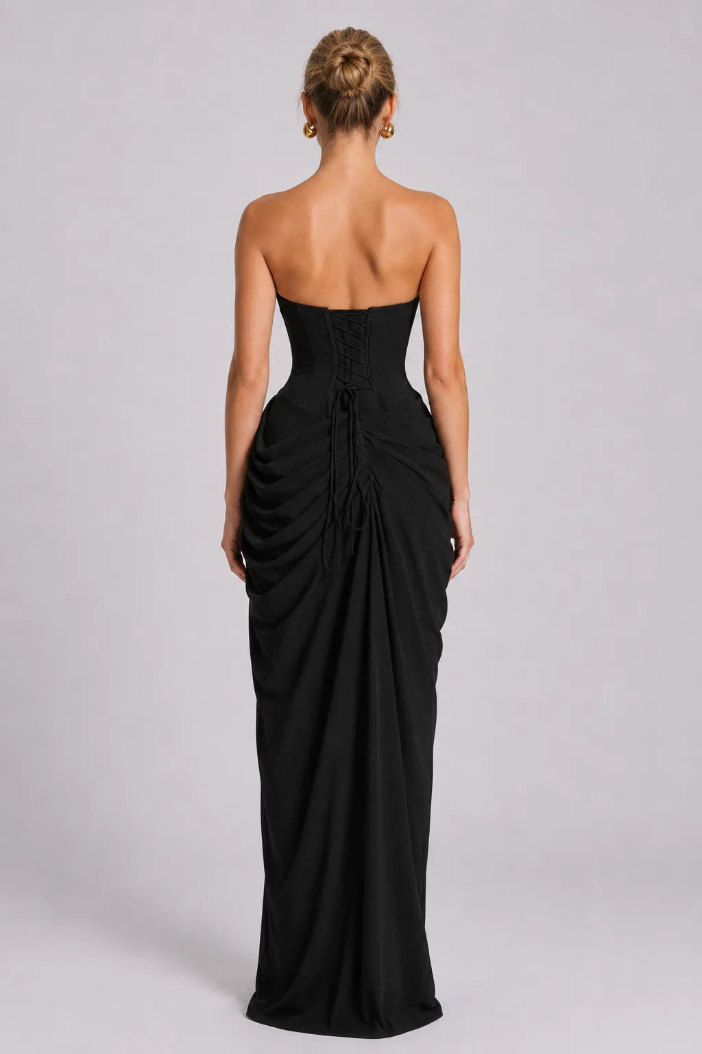 Vestido Longo Preto Cordélia