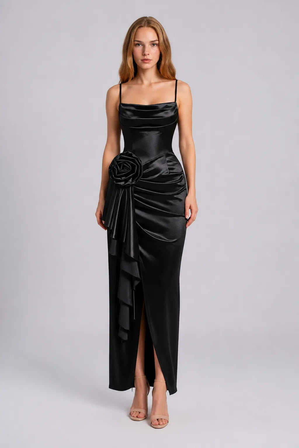 Vestido Longo Preto Ravena