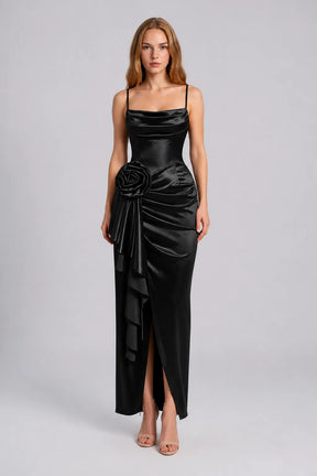 Vestido Longo Preto Ravena