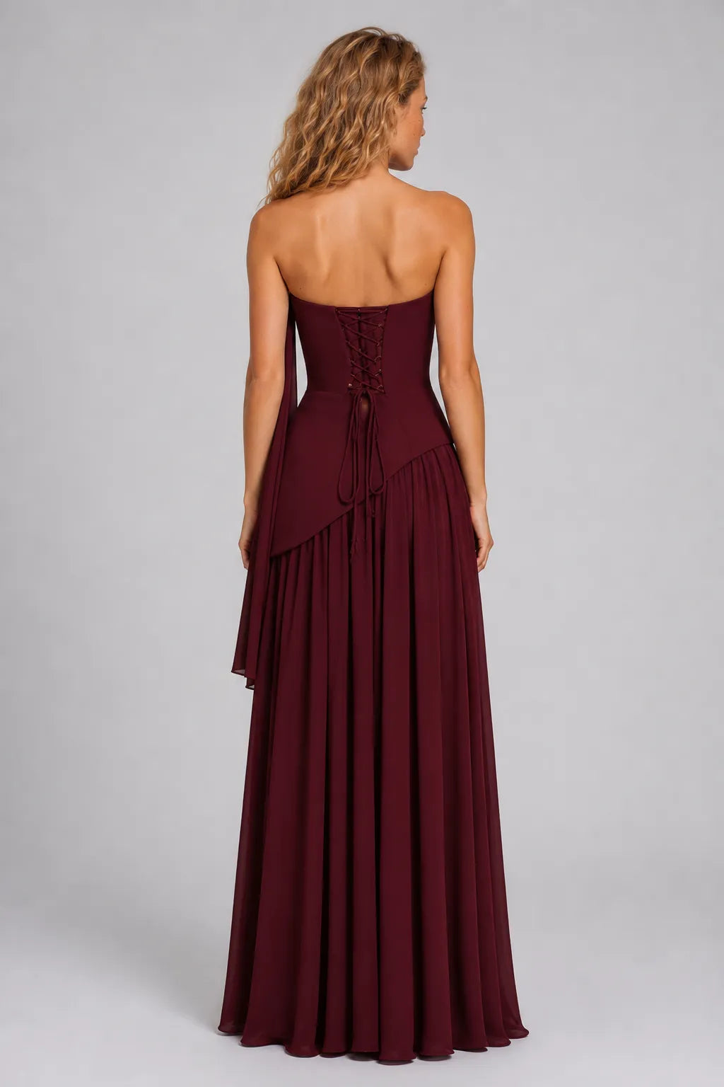 Vestido Longo Marrom Isabeau