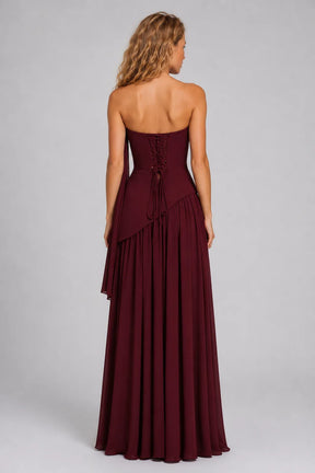Vestido Longo Marrom Isabeau