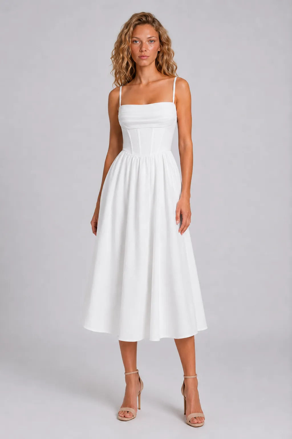 Vestido Midi Branco Amarante