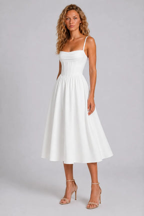Vestido Midi Branco Amarante