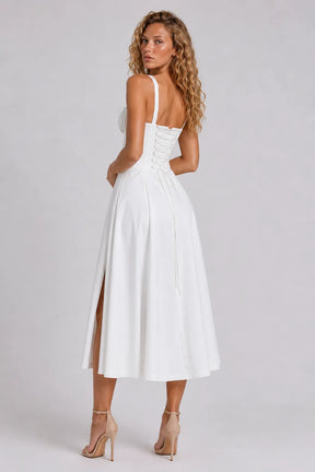 Vestido Midi Branco Anastasia