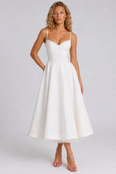 Vestido Midi Branco Élodie