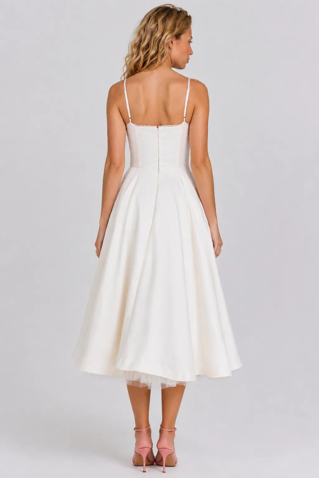 Vestido Midi Branco Élodie