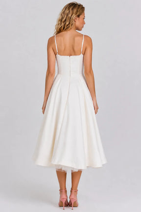 Vestido Midi Branco Élodie