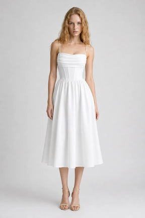 Vestido Midi Branco Emmeline