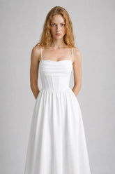 Vestido Midi Branco Emmeline