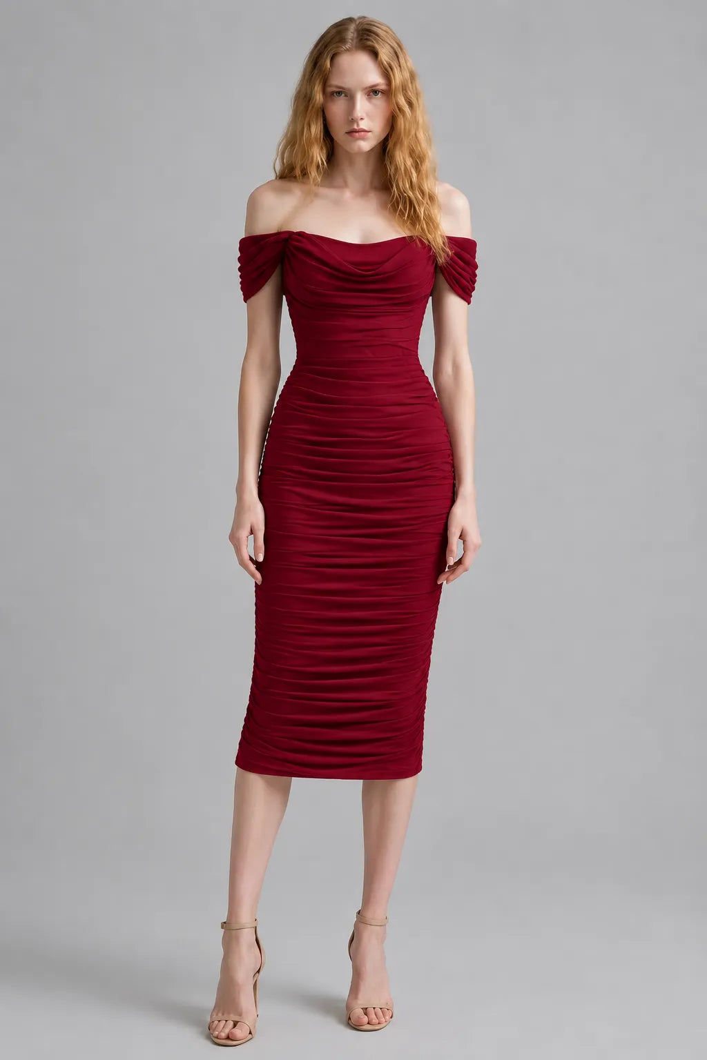 Vestido Midi Vermelho Geneviève